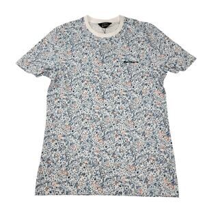 Ben Sherman The Original Floral All-Over Print Tee Mens Small White NWT (610)